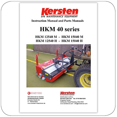 Instruction Manual - Spare Parts Lists Front Sweeper HKM 40