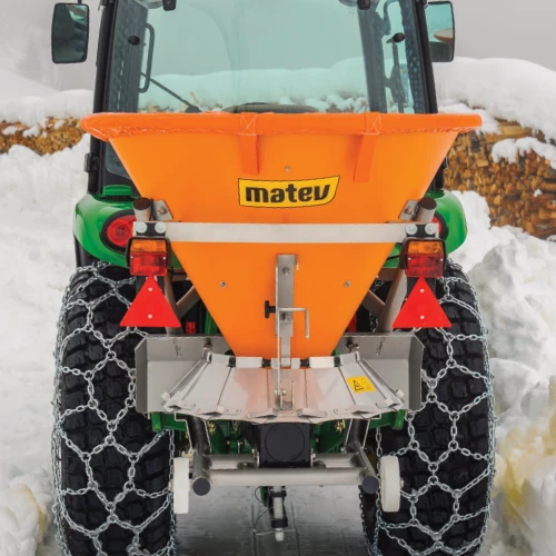 Matev 125L Mechanical/ Hydraulic Drive Mounted Stainless Steel Spreader