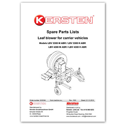 Spare Parts Lists - Blowers-LBV3300-LBV4300 - E00036