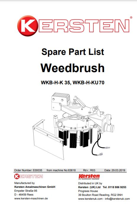 Spare Part List Weedbrush WKB-H-K 35, WKB-H-KU 70 - Attachments - E00035