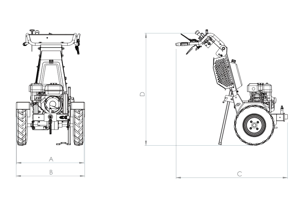 Kersten K 1500 Two Wheel Tractor Technical Drawings