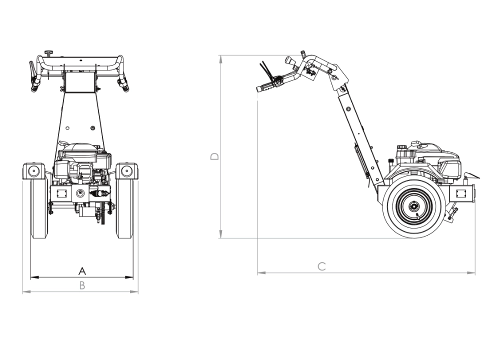 Kersten K 820 Two Wheel Tractor Technical Drawings