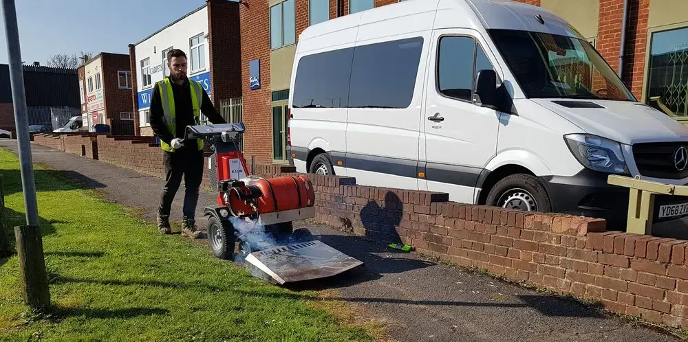 Powered Pedestrian Hot Air Weeders