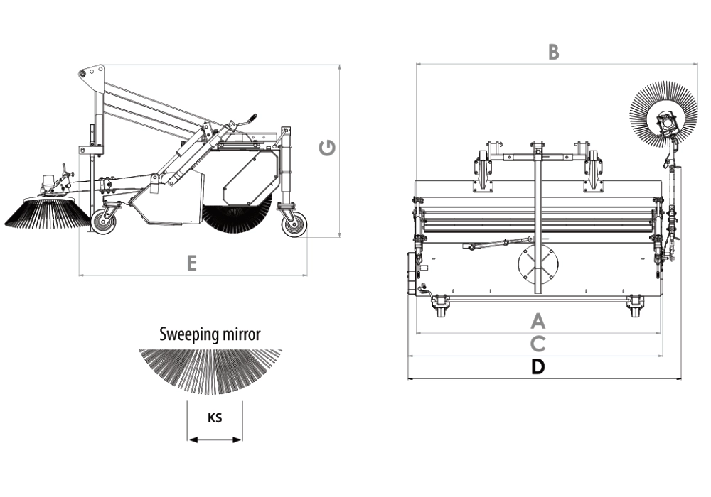 Kersten KM60 Sweeper Technical Drawings