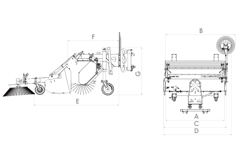 Kersten KM70 Sweeper Technical Drawings