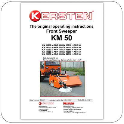 Instruction Manual KM 50 Series Sweepers
