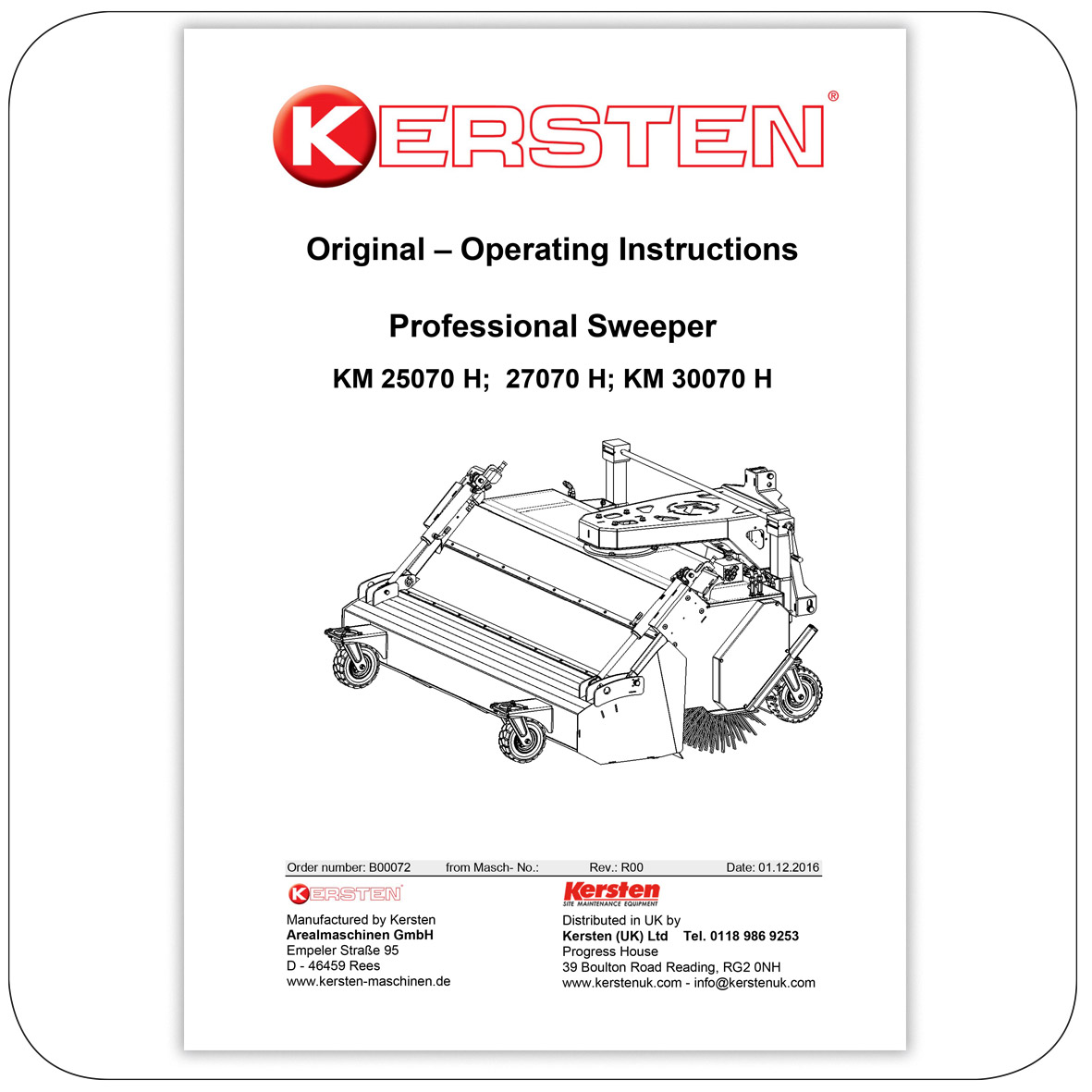 Instruction Manual KM 70 Series Sweepers