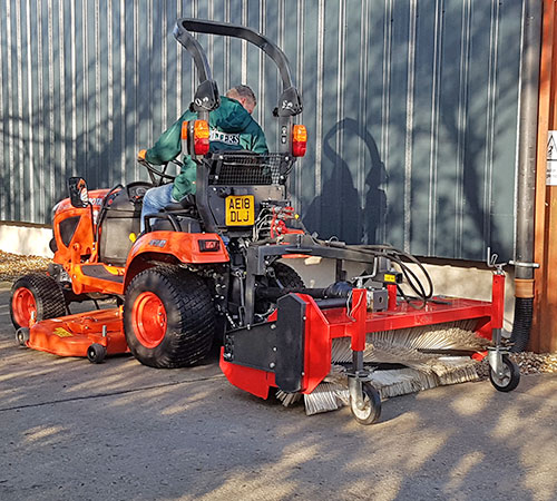 BX261 rear mechanical PTO sweeper installation