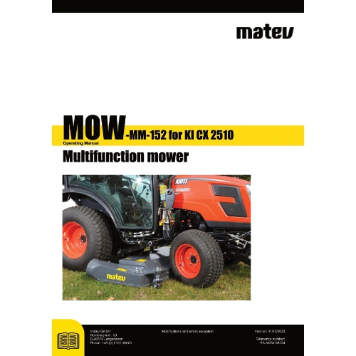Instruction Manual - MOW-MM 152cm cutting width multifunction mower base deck