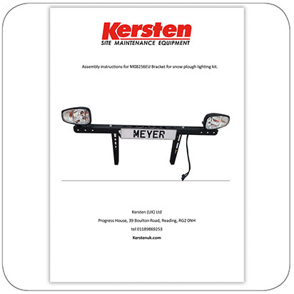 Assembly instructions for M08256EU Bracket for snow plough lighting kit