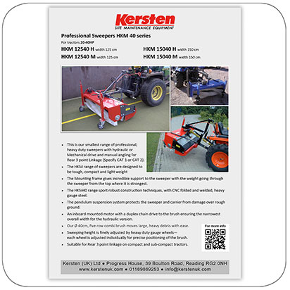 Information Sheet - Front Mounted Sweepers for Tractor and