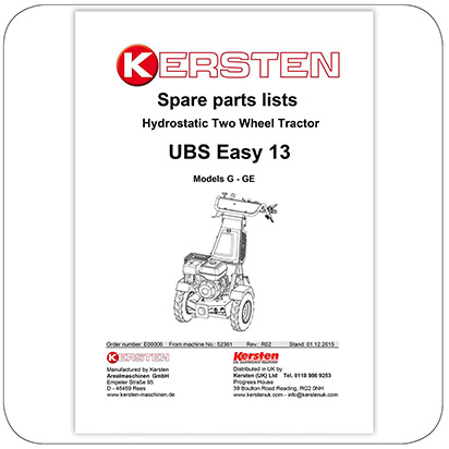 Spare Parts Lists UBS Easy 13 - Power Unit - E00006