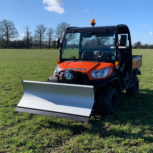 Utility vehicle fitted with Faulkner Brothers snow plough