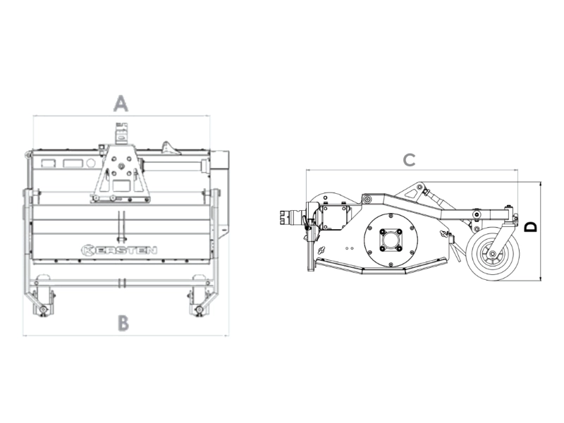 Kersten UBS Flail Mower Technical Drawings