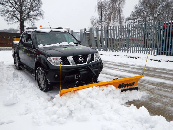 Crawley Office Cleaning Snow plough on Nissan Navara  - Cover Image