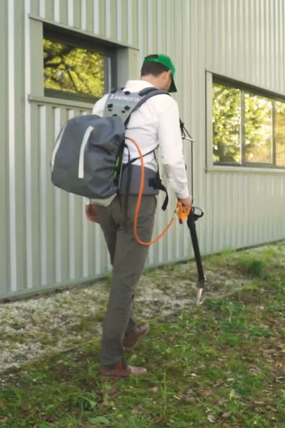 Ripagreen mobility thermal lance for contractor weed treatment in difficult-access areas
